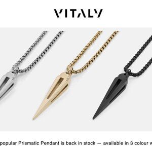 Vitaly prismatic gold pendant necklace chain